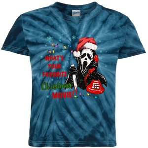 What's Your Favorite Horror Movie Christmas Xmas Holiday Ghostface Kids Tie-Dye T-Shirt