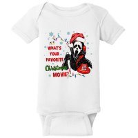 What's Your Favorite Horror Movie Christmas Xmas Holiday Ghostface Baby Bodysuit