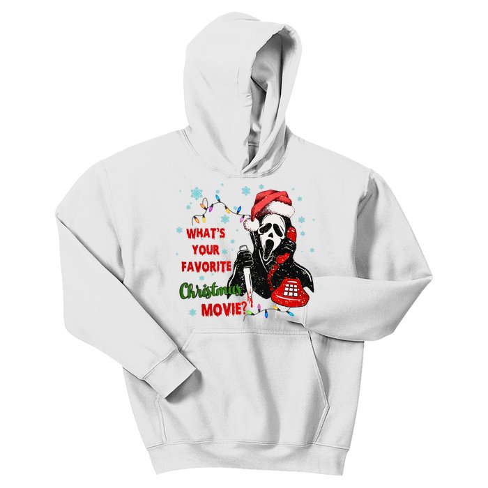 What's Your Favorite Horror Movie Christmas Xmas Holiday Ghostface Kids Hoodie