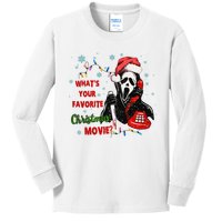 What's Your Favorite Horror Movie Christmas Xmas Holiday Ghostface Kids Long Sleeve Shirt