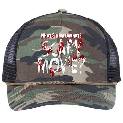 Whats Your Favorite Scary Movie? Horror Film Retro Rope Trucker Hat Cap