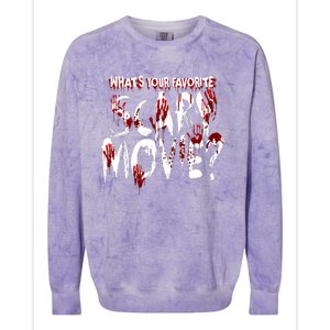 Whats Your Favorite Scary Movie? Horror Film Colorblast Crewneck Sweatshirt