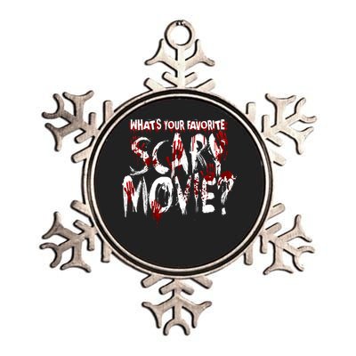 Whats Your Favorite Scary Movie? Horror Film Metallic Star Ornament