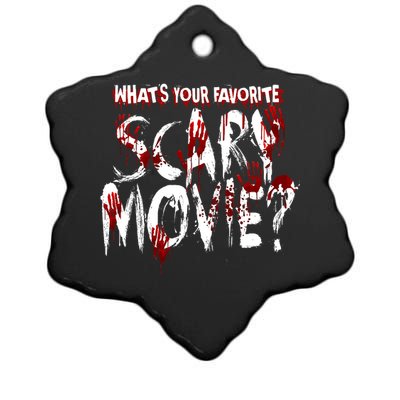 Whats Your Favorite Scary Movie? Horror Film Ceramic Star Ornament