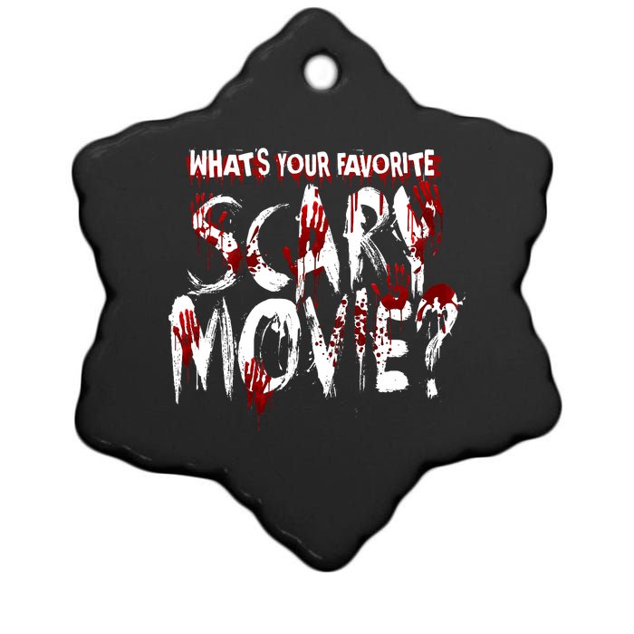 Whats Your Favorite Scary Movie? Horror Film Ceramic Star Ornament