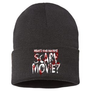 Whats Your Favorite Scary Movie? Horror Film Sustainable Knit Beanie