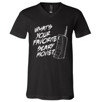 WhatS Your Favorite Scary Movie Halloween Horror Movie V-Neck T-Shirt