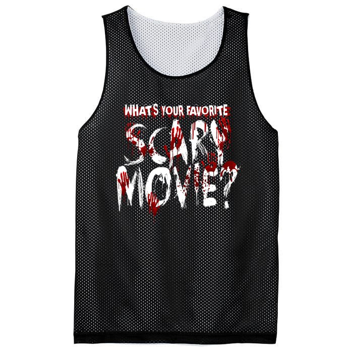 Whats Your Favorite Scary Movie? Horror Film Mesh Reversible Basketball Jersey Tank