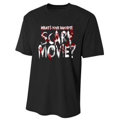 Whats Your Favorite Scary Movie? Horror Film Performance Sprint T-Shirt