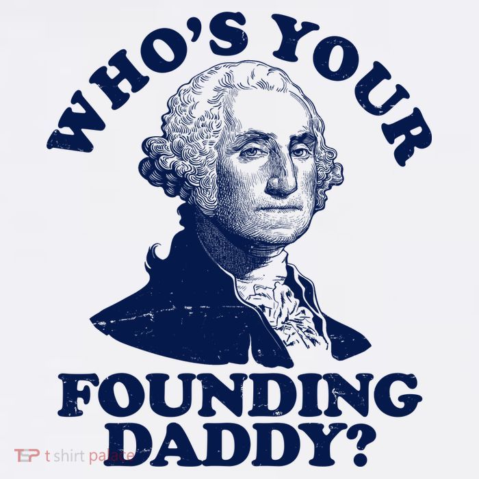 Whos Your Founding Daddy Funny George Washington High Crown Mesh Back Trucker Hat