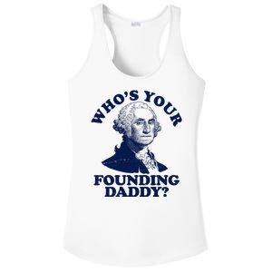 Whos Your Founding Daddy Funny George Washington Ladies PosiCharge Competitor Racerback Tank