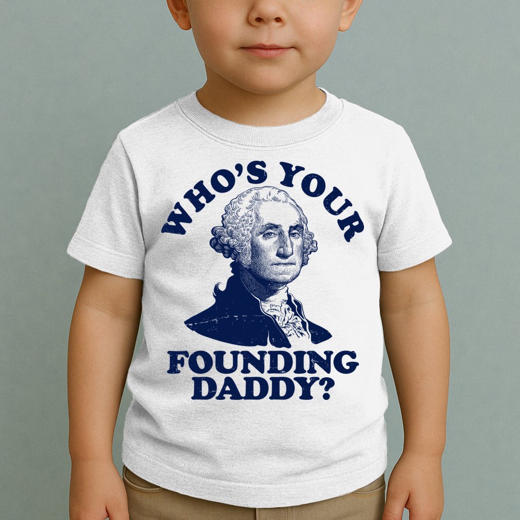 Whos Your Founding Daddy Funny George Washington Toddler T-Shirt