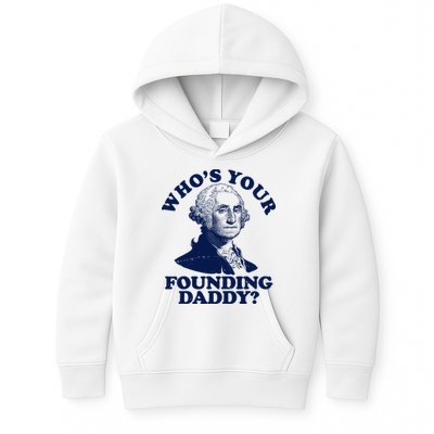 Whos Your Founding Daddy Funny George Washington Kids Hoodie