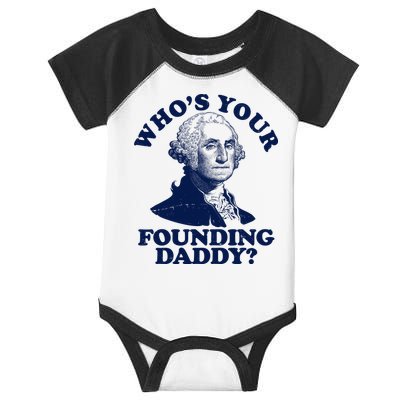 Whos Your Founding Daddy Funny George Washington Infant Baby Jersey Bodysuit