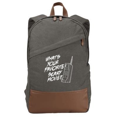 What's Your Favorite Scary Movie? Halloween Horror Movie Cotton Canvas Backpack