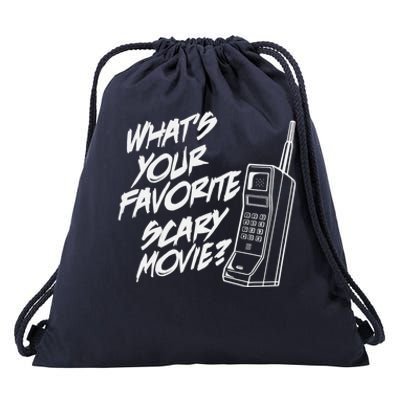 What's Your Favorite Scary Movie? Halloween Horror Movie Drawstring Bag