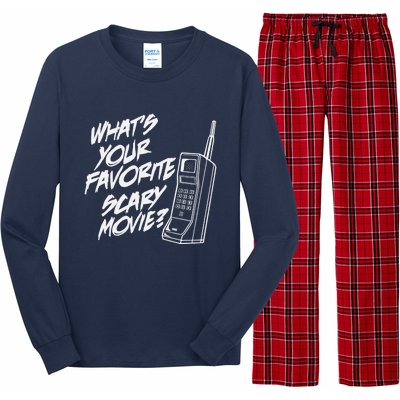 What's Your Favorite Scary Movie? Halloween Horror Movie Long Sleeve Pajama Set