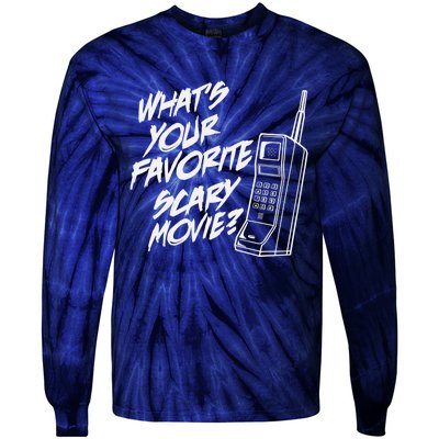 What's Your Favorite Scary Movie? Halloween Horror Movie Tie-Dye Long Sleeve Shirt