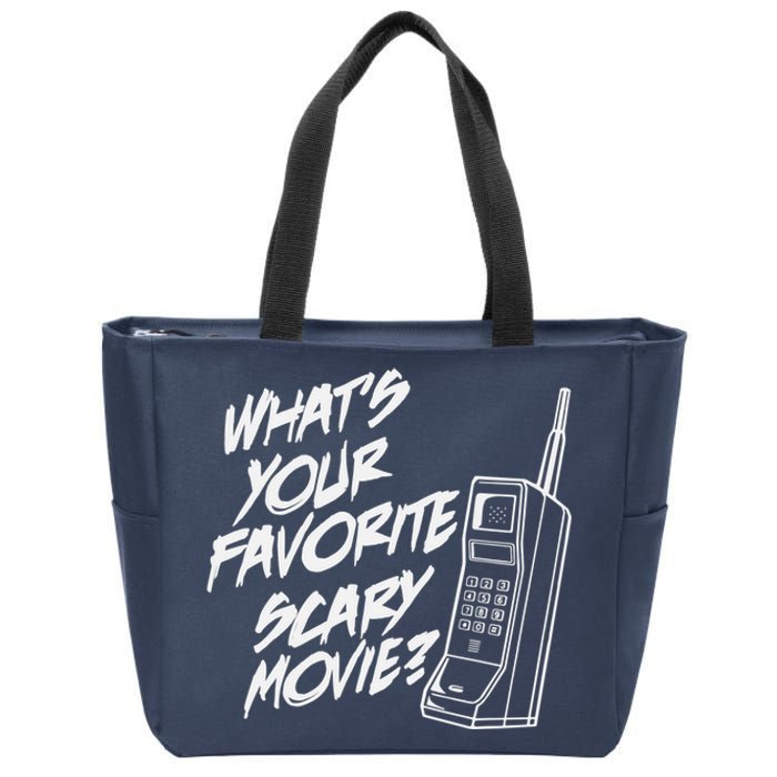 What's Your Favorite Scary Movie? Halloween Horror Movie Zip Tote Bag