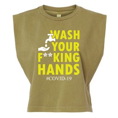 Wash Your F*ing Hands Covid19 Garment-Dyed Women's Muscle Tee