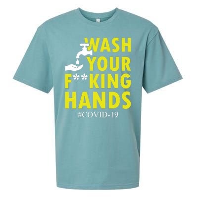 Wash Your F*ing Hands Covid19 Sueded Cloud Jersey T-Shirt