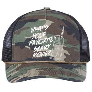 What's Your Favorite Scary Movie Halloween Horror Movie Retro Rope Trucker Hat Cap