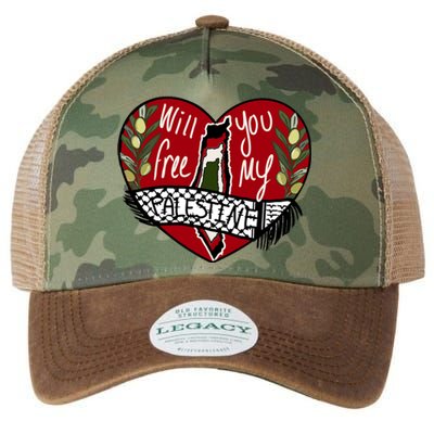 Will You Free My Palestine Legacy Tie Dye Trucker Hat