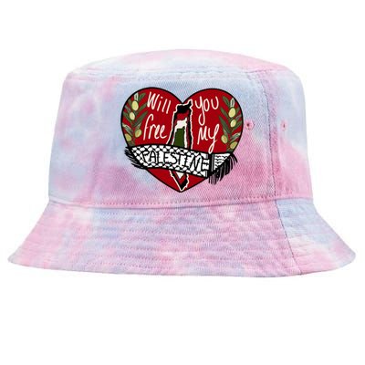 Will You Free My Palestine Tie-Dyed Bucket Hat