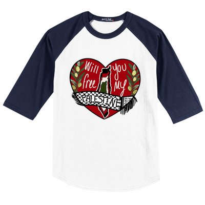 Will You Free My Palestine Baseball Sleeve Shirt