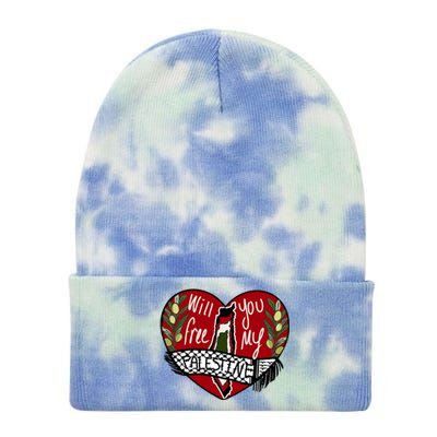 Will You Free My Palestine Tie Dye 12in Knit Beanie