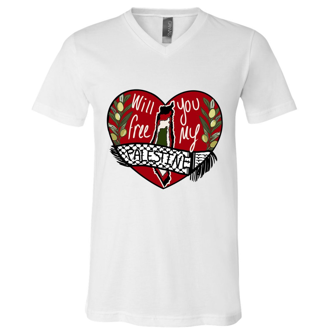 Will You Free My Palestine V-Neck T-Shirt
