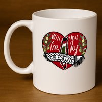 Will You Free My Palestine 11oz C Handle Ceramic Mug