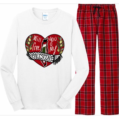 Will You Free My Palestine Long Sleeve Pajama Set