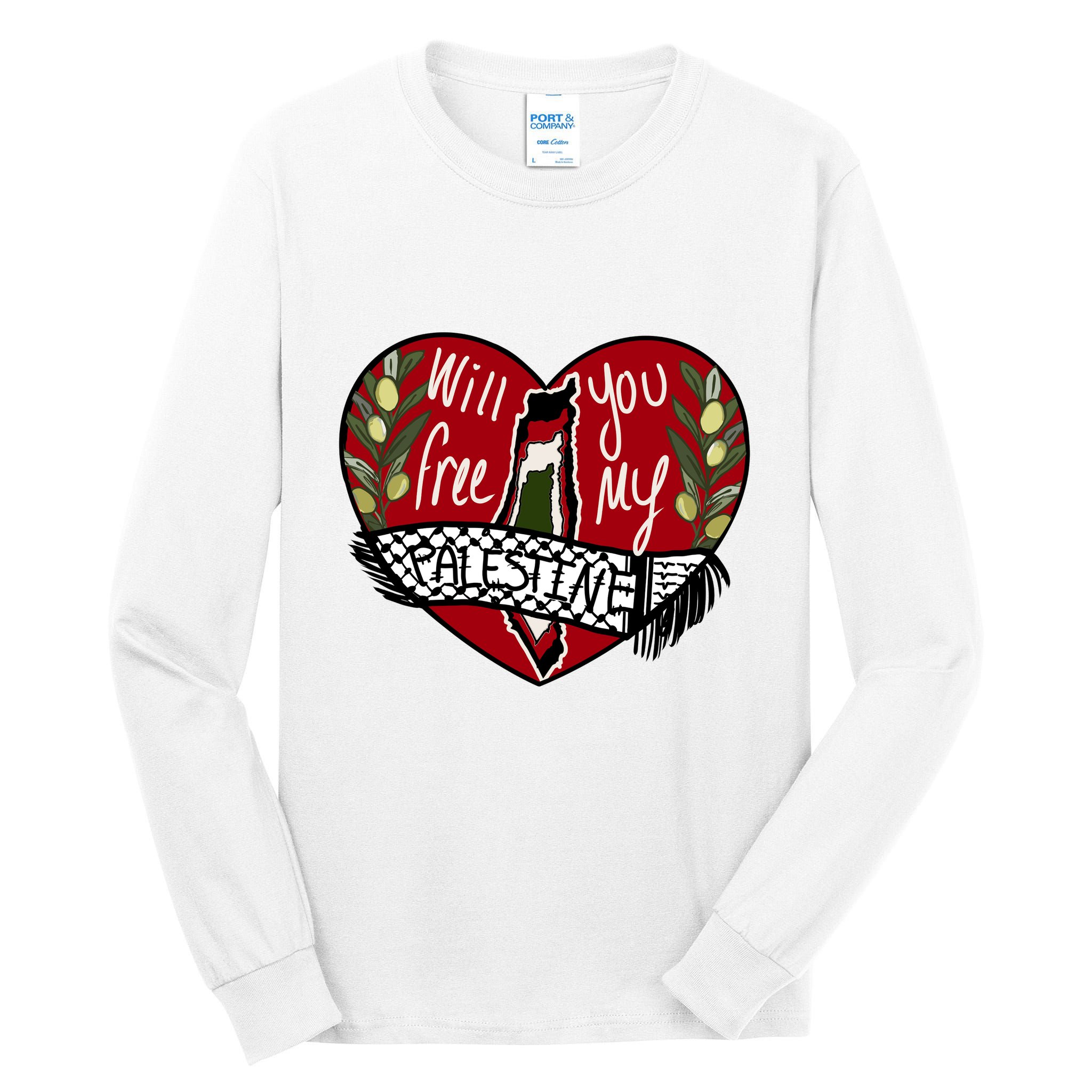 Will You Free My Palestine Tall Long Sleeve T-Shirt