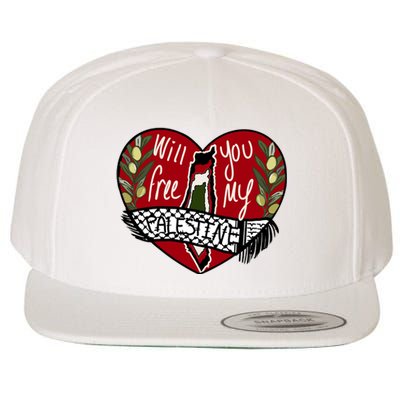 Will You Free My Palestine Wool Snapback Cap