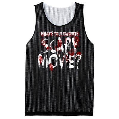 Whats Your Favorite Scary Movie Horror Film Mesh Reversible Basketball Jersey Tank