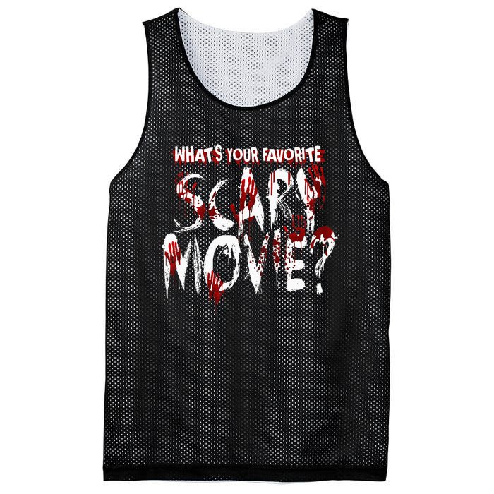 Whats Your Favorite Scary Movie Horror Film Mesh Reversible Basketball Jersey Tank