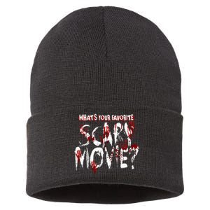 Whats Your Favorite Scary Movie Horror Film Sustainable Knit Beanie