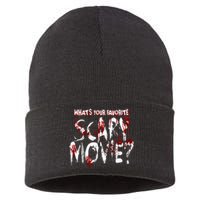 Whats Your Favorite Scary Movie Horror Film Sustainable Knit Beanie