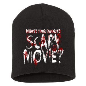 Whats Your Favorite Scary Movie Horror Film Short Acrylic Beanie