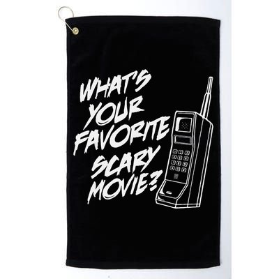 Whats Your Favorite Scary Movie Halloween Horror Movie Platinum Collection Golf Towel