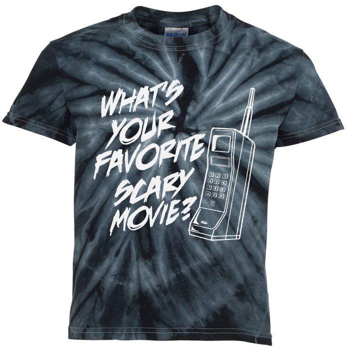 What's Your Favorite Scary Movie Halloween Horror Movie Kids Tie-Dye T-Shirt