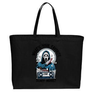 WhatS Your Favorite Scary Movie Horror Character Ghost Halloween Cotton Canvas Jumbo Tote