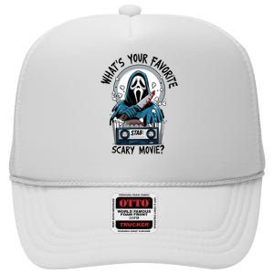 WhatS Your Favorite Scary Movie Horror Character Ghost Halloween High Crown Mesh Back Trucker Hat