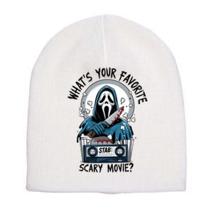 WhatS Your Favorite Scary Movie Horror Character Ghost Halloween Short Acrylic Beanie