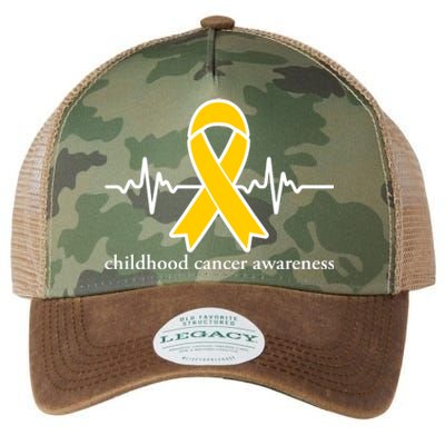 Wear Yellow Gold For Childhood Cancer Awareness Heart Beat Legacy Tie Dye Trucker Hat