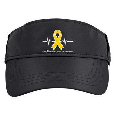 Wear Yellow Gold For Childhood Cancer Awareness Heart Beat Adult Drive Performance Visor