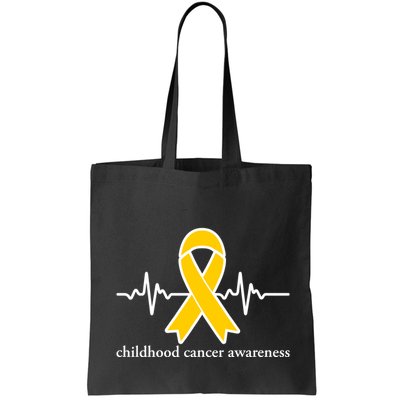 Wear Yellow Gold For Childhood Cancer Awareness Heart Beat Bag