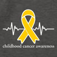 Wear Yellow Gold For Childhood Cancer Awareness Heart Beat Vector Backpack