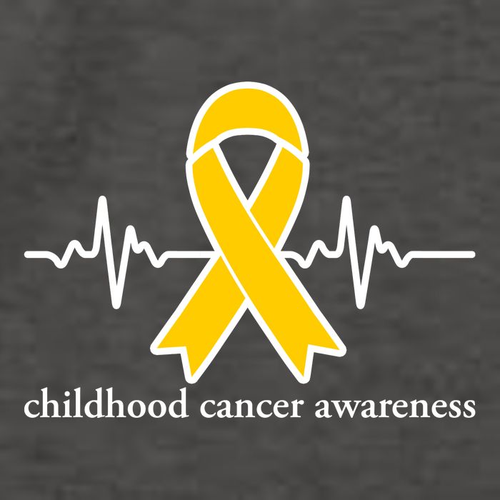 Wear Yellow Gold For Childhood Cancer Awareness Heart Beat Vector Backpack